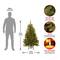 4.5 ft. Pre-lit North Valley Spruce Pencil Artificial Christmas Tree, Clear Lights